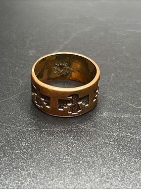 Copper ring marked solid copper inside. Vintage 70’s thunderbird ring